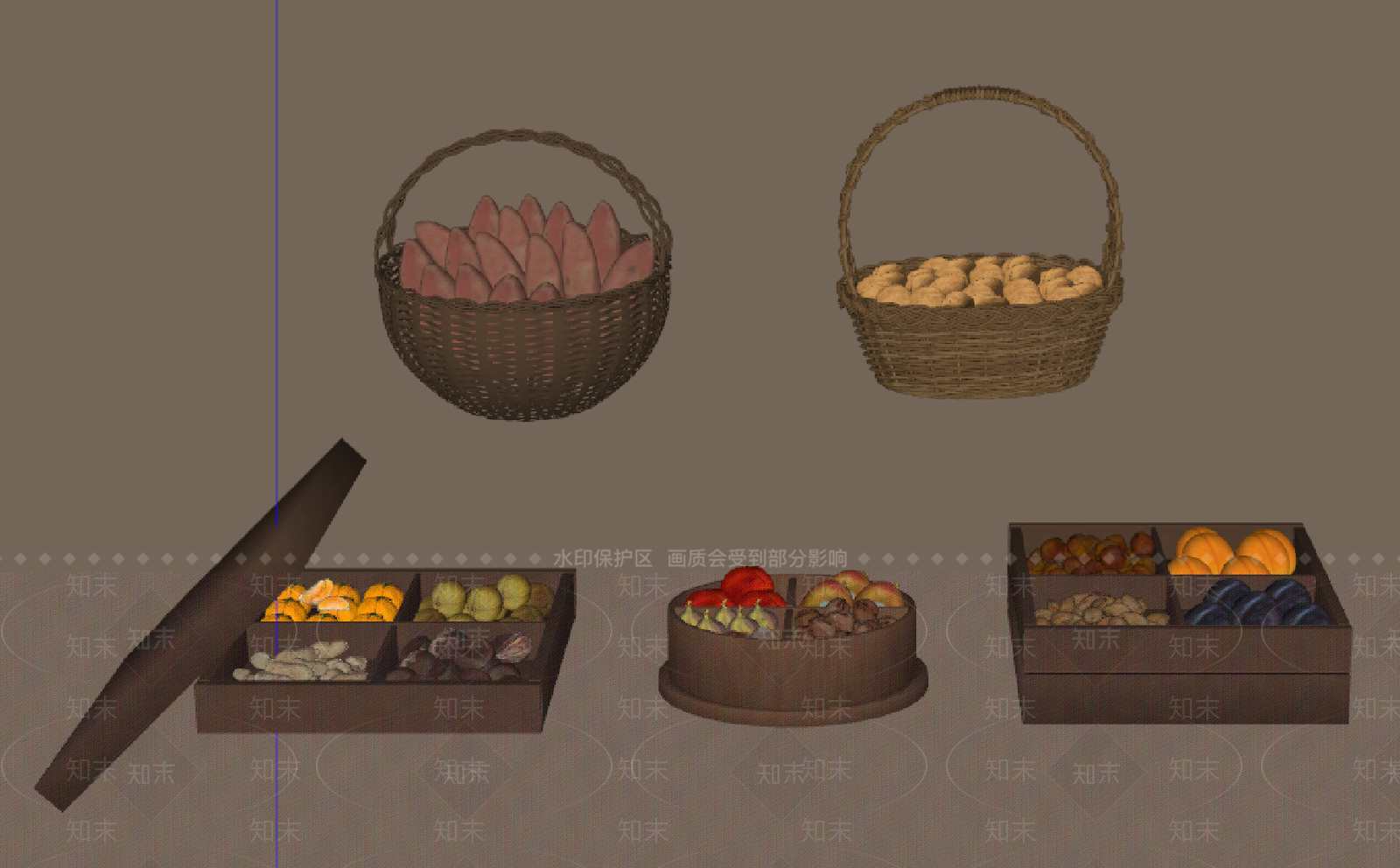 新中式餐具SU模型下载【ID:1234575060】