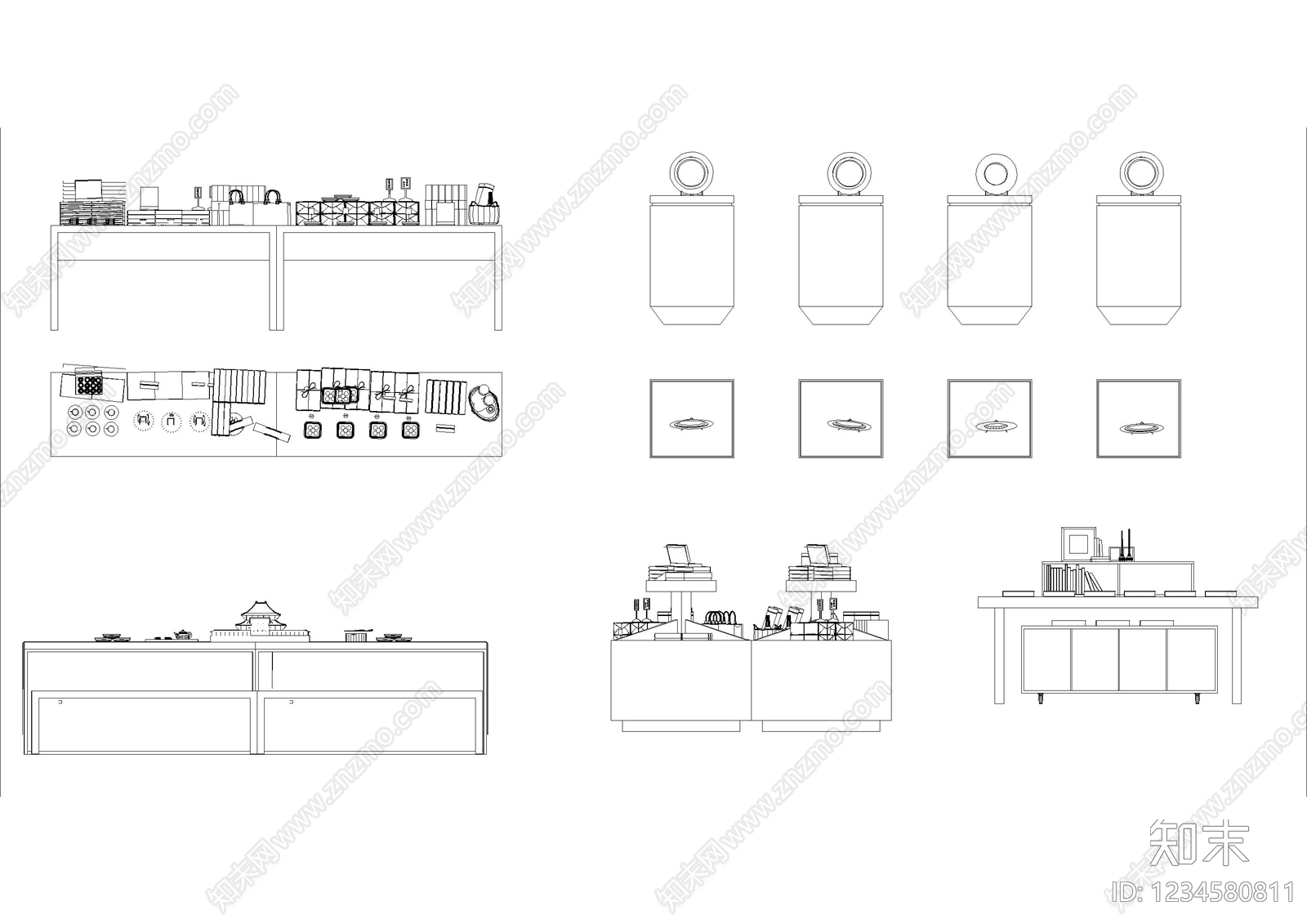 家具图库cad施工图下载【ID:1234580811】
