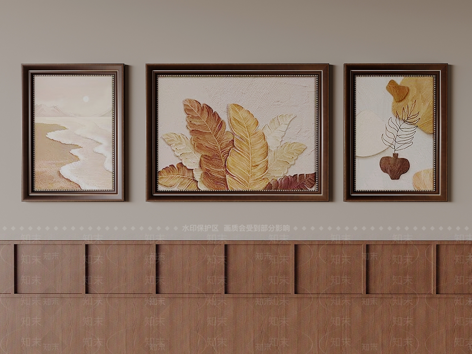 中古风挂画组合SU模型下载【ID:1234581440】