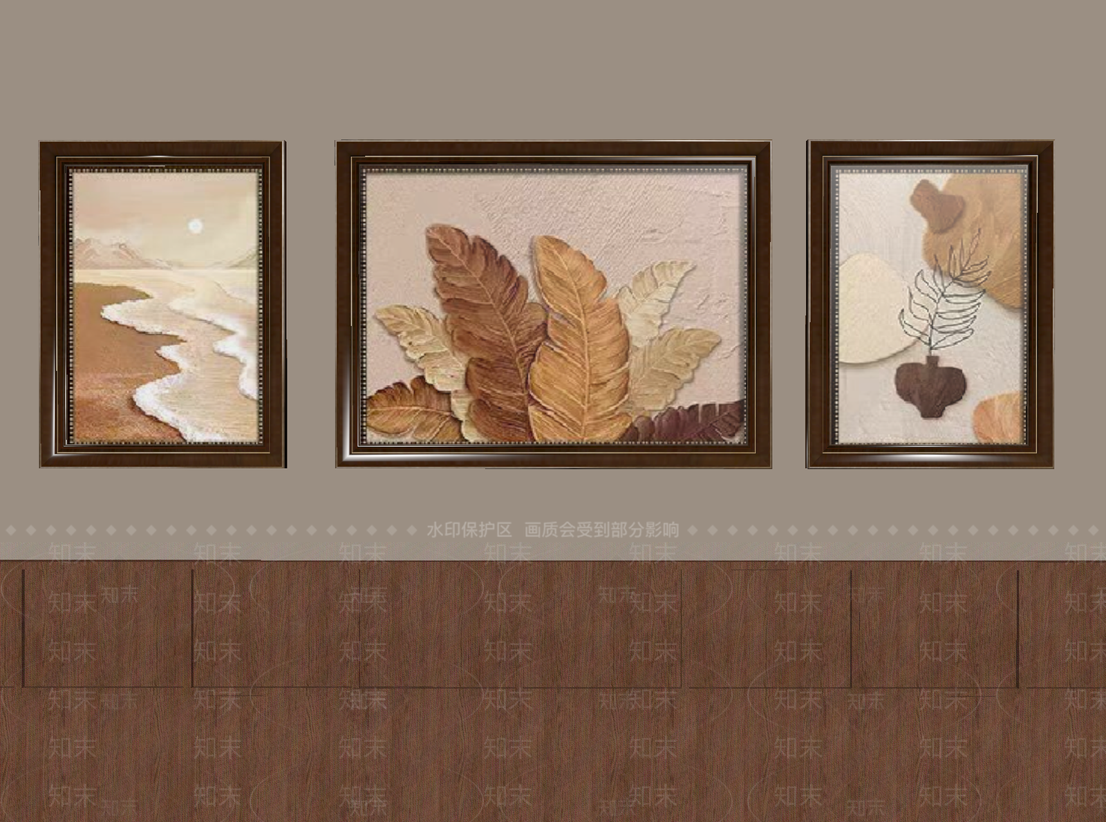 中古风挂画组合SU模型下载【ID:1234581440】