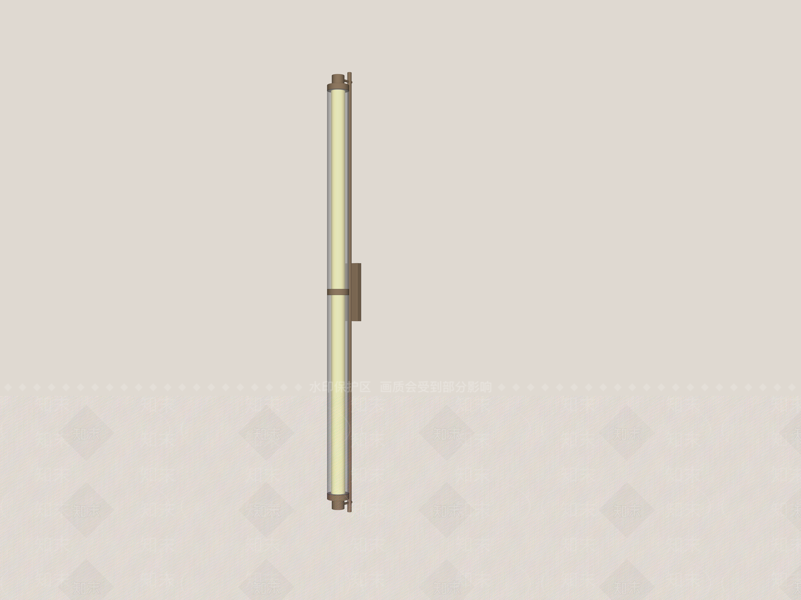 轻奢长条壁灯SU模型下载【ID:1234583416】