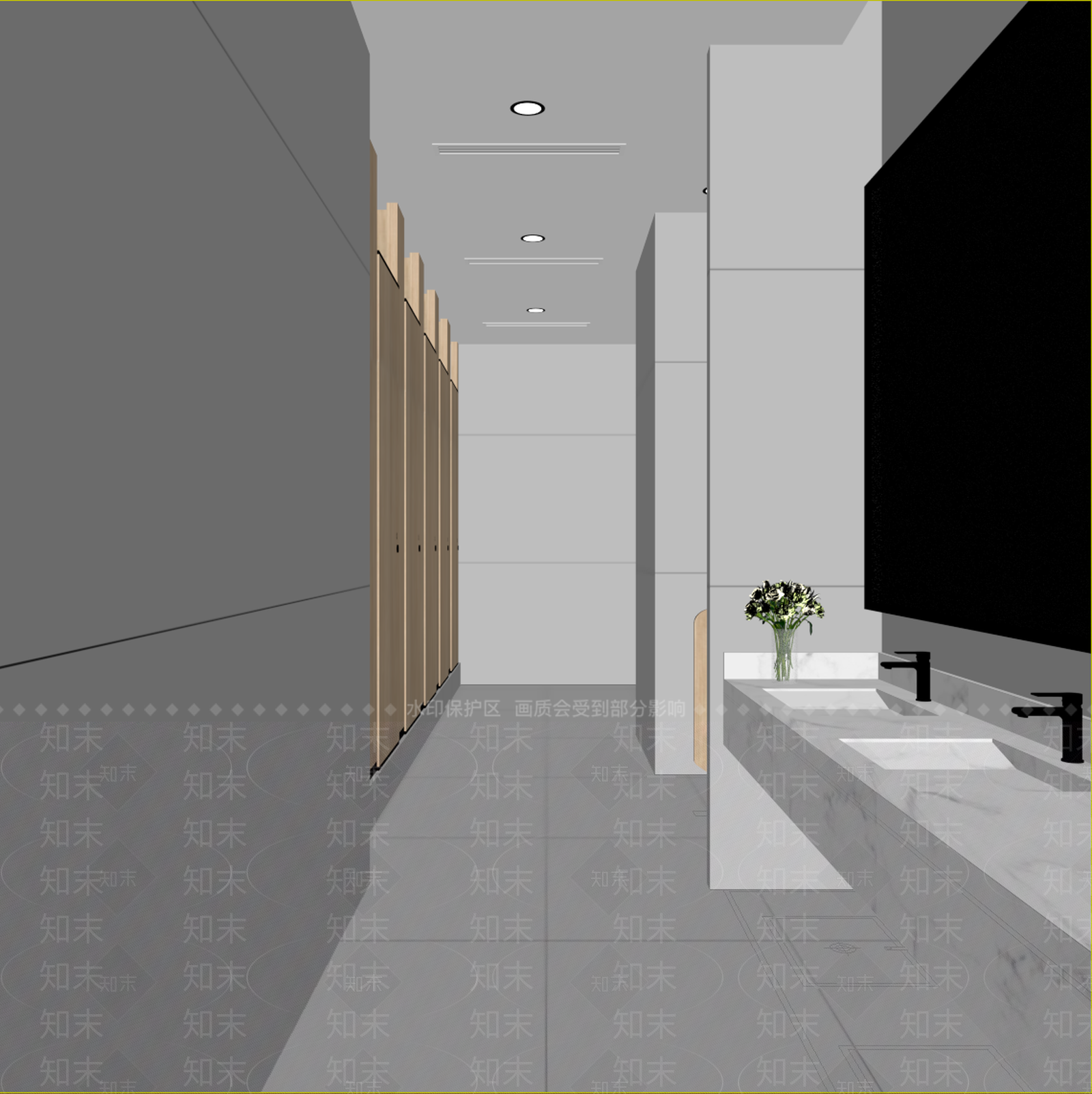 现代简约公共卫生间3D模型下载【ID:1234590689】