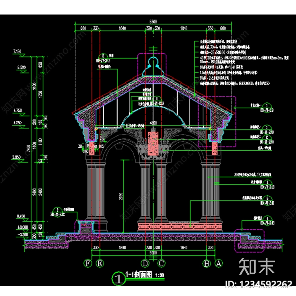 亭子cad施工图下载【ID:1234592262】