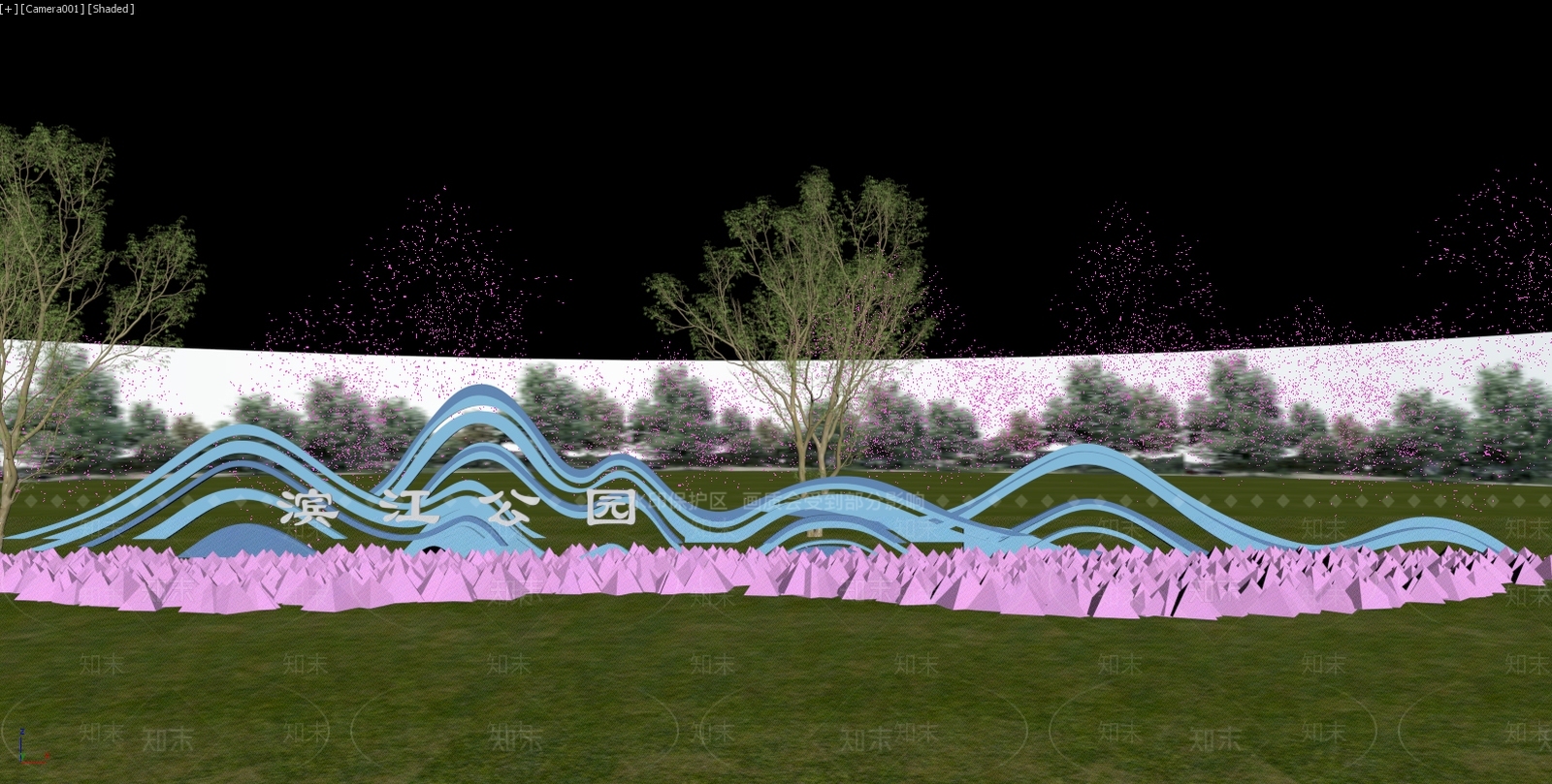 新中式景观景观导视3D模型下载【ID:1234593674】