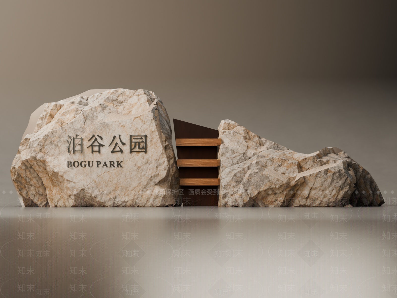 新中式景观景观导视SU模型下载【ID:1234595470】