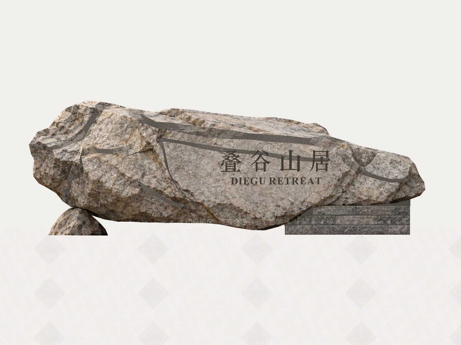 新中式景观景观石SU模型下载【ID:1234596680】