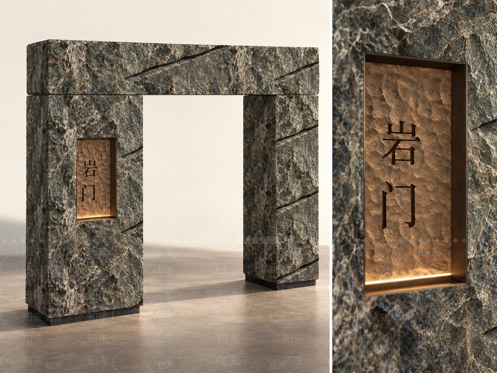 禅意景墙SU模型下载【ID:1234599218】