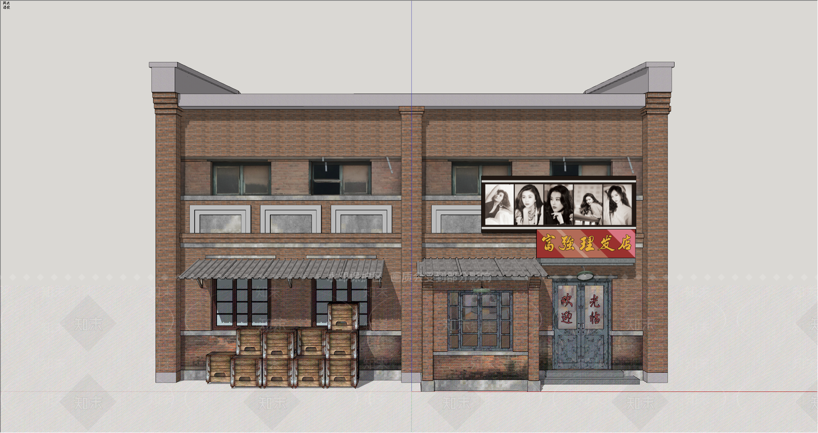 复古其他商业建筑SU模型下载【ID:1234599426】