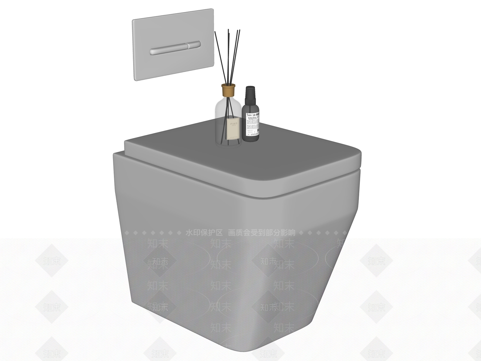 现代简约马桶SU模型下载【ID:1234599615】