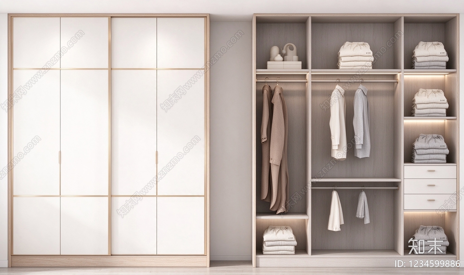 柜子cad施工图下载【ID:1234599886】