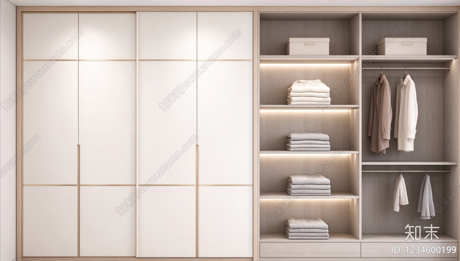 柜子cad施工图下载【ID:1234600199】