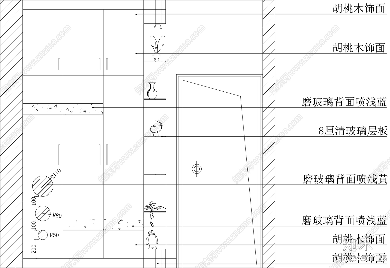柜子cad施工图下载【ID:1234601155】