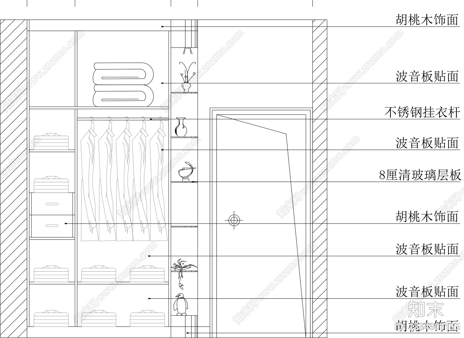 柜子cad施工图下载【ID:1234601155】