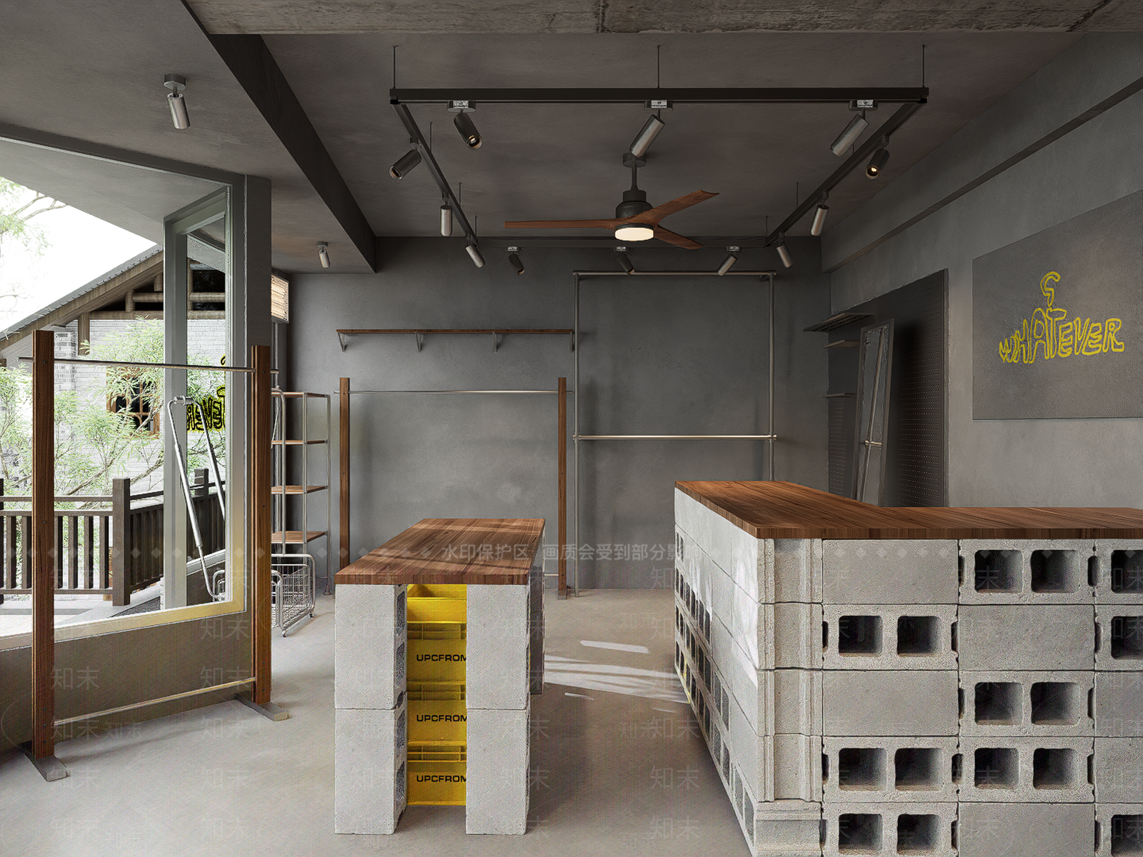 工业风服装店SU模型下载【ID:1234602756】