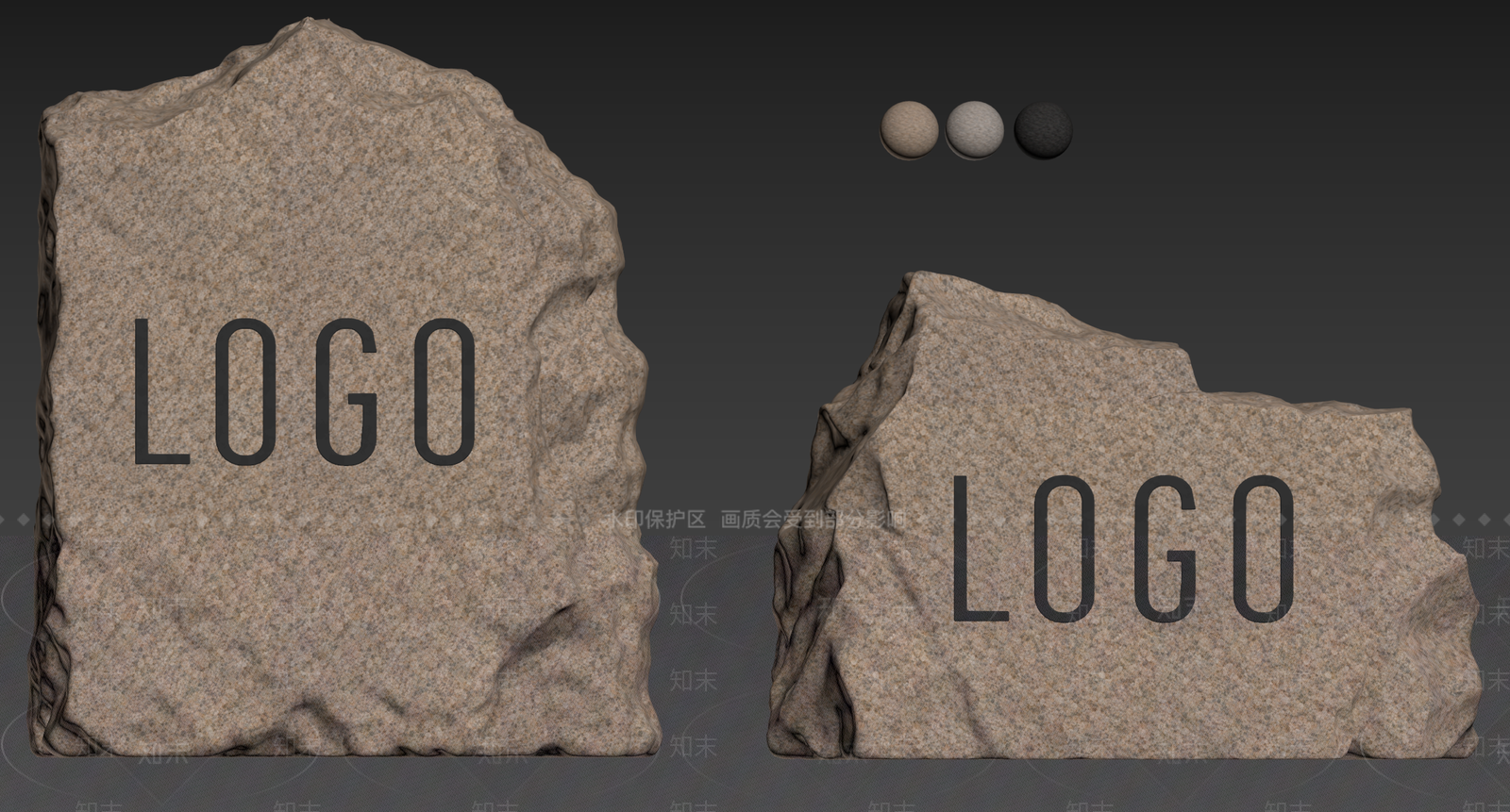 侘寂景观导视3D模型下载【ID:1234602905】
