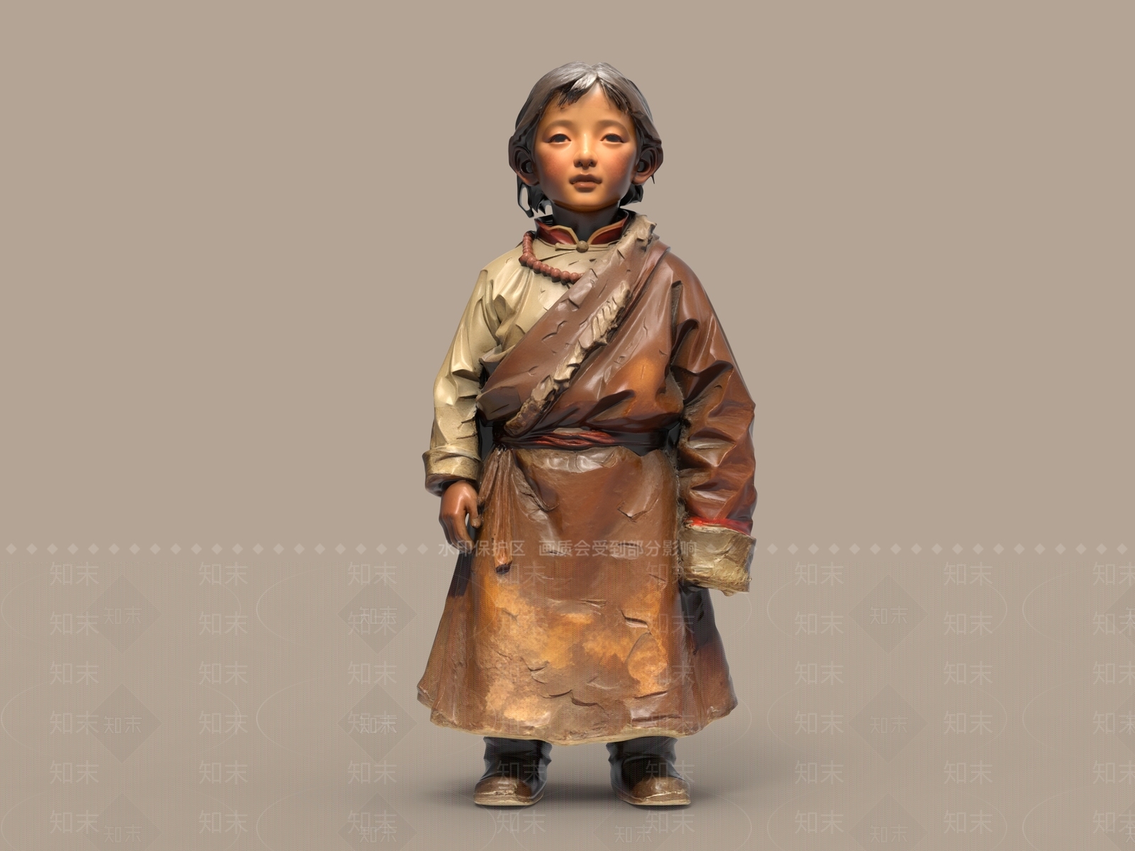 中式雕塑摆件SU模型下载【ID:1234605266】