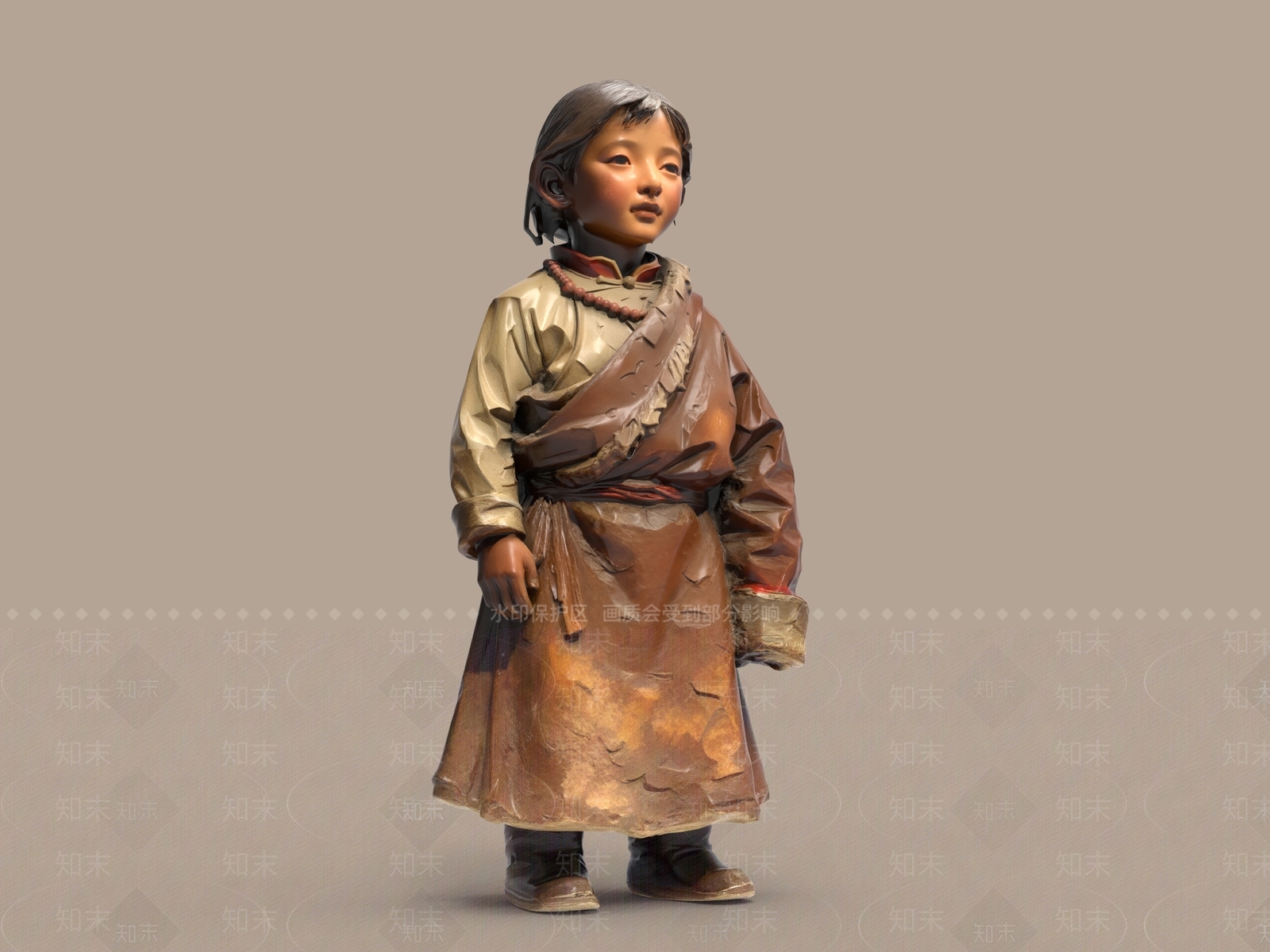 中式雕塑摆件SU模型下载【ID:1234605266】