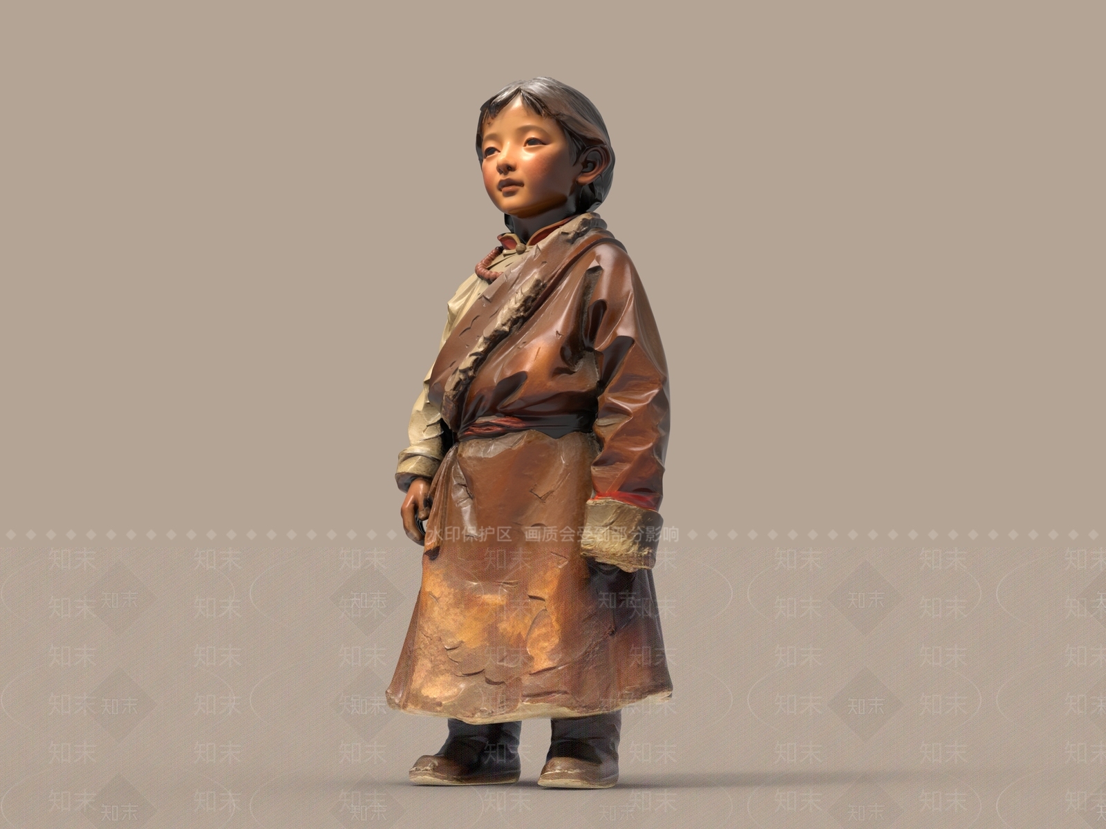 中式雕塑摆件SU模型下载【ID:1234605266】