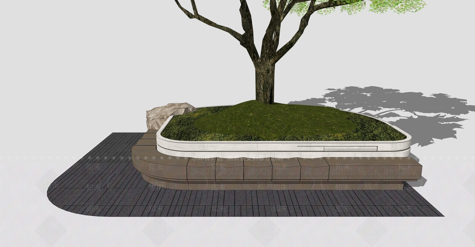 现代景观座椅SU模型下载【ID:1234605449】