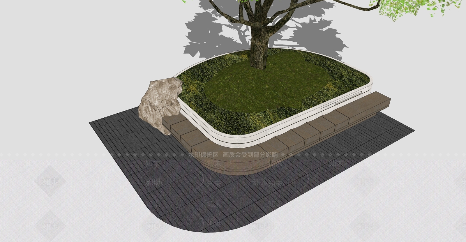 现代景观座椅SU模型下载【ID:1234605449】