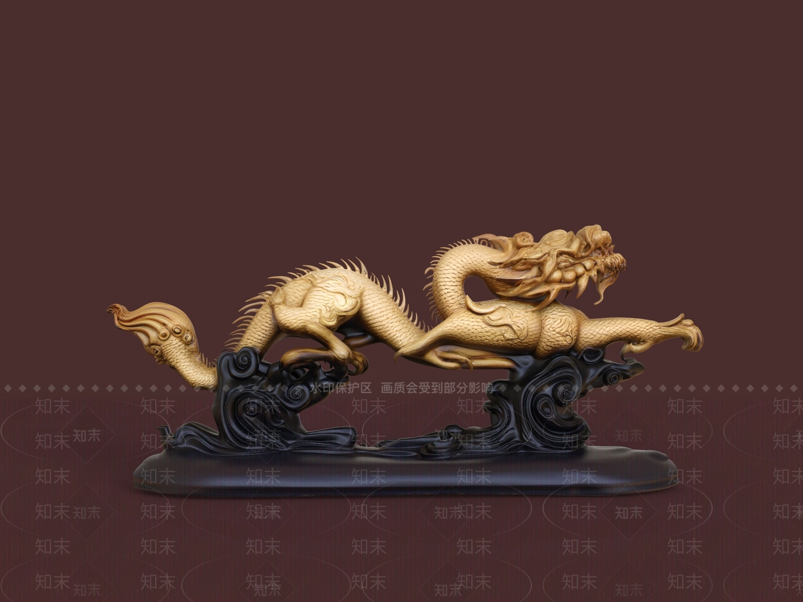 中式雕塑摆件SU模型下载【ID:1234606817】