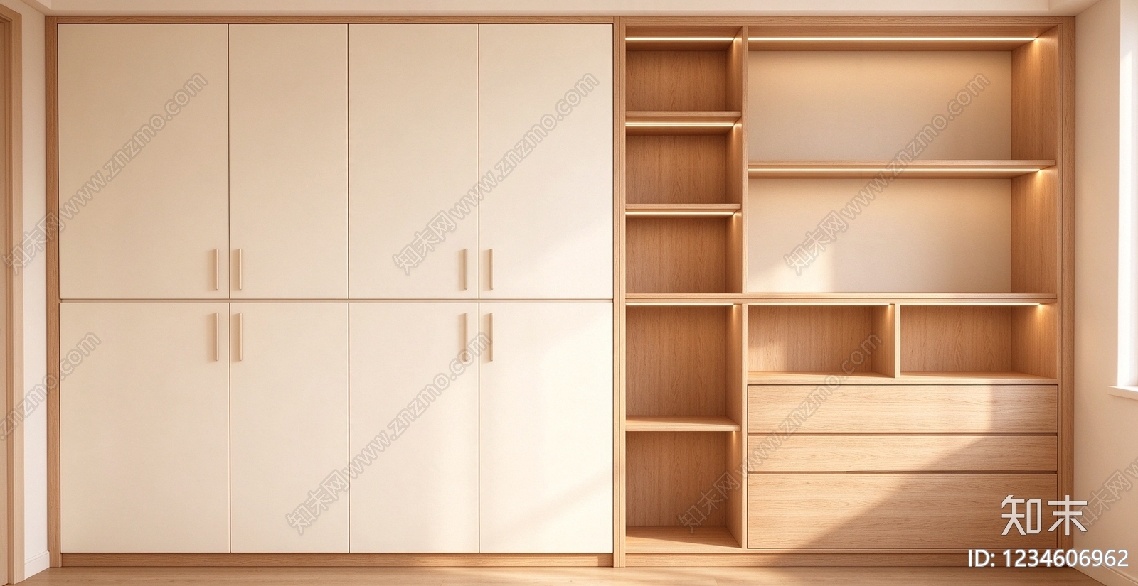 柜子cad施工图下载【ID:1234606962】