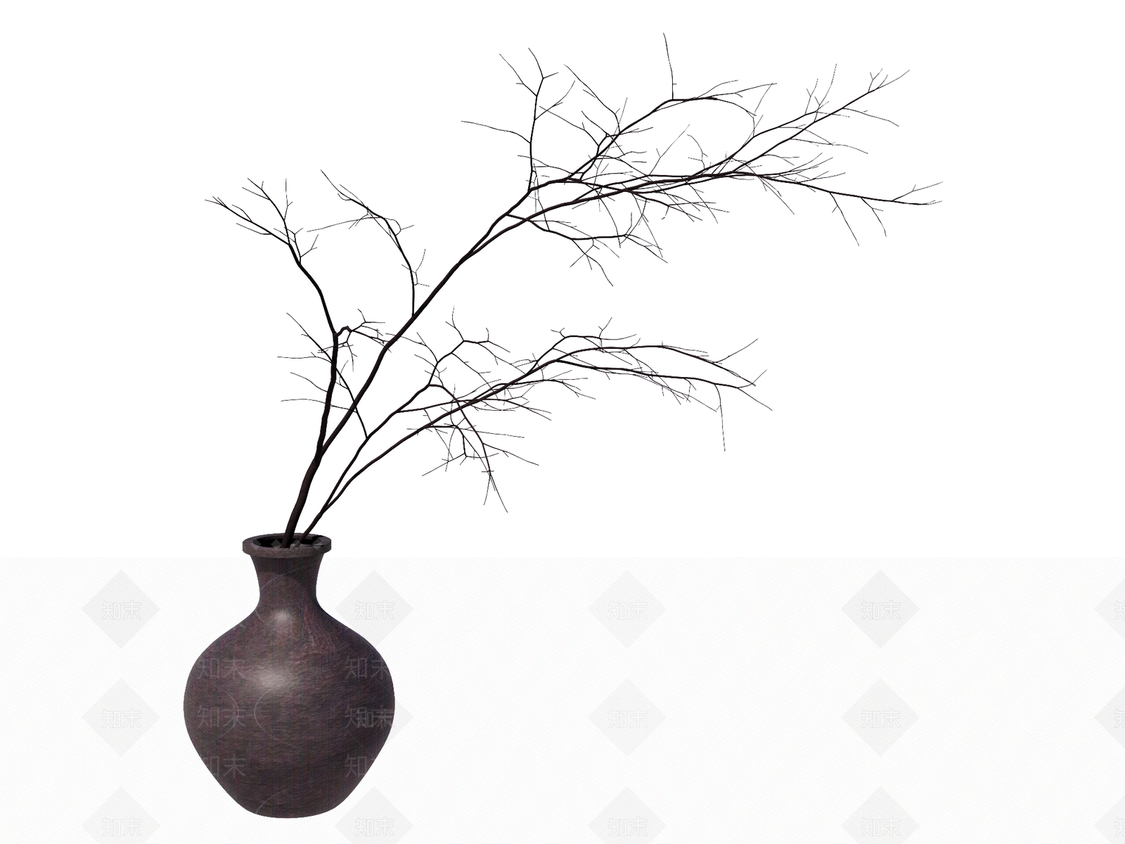 侘寂花艺SU模型下载【ID:1234607749】