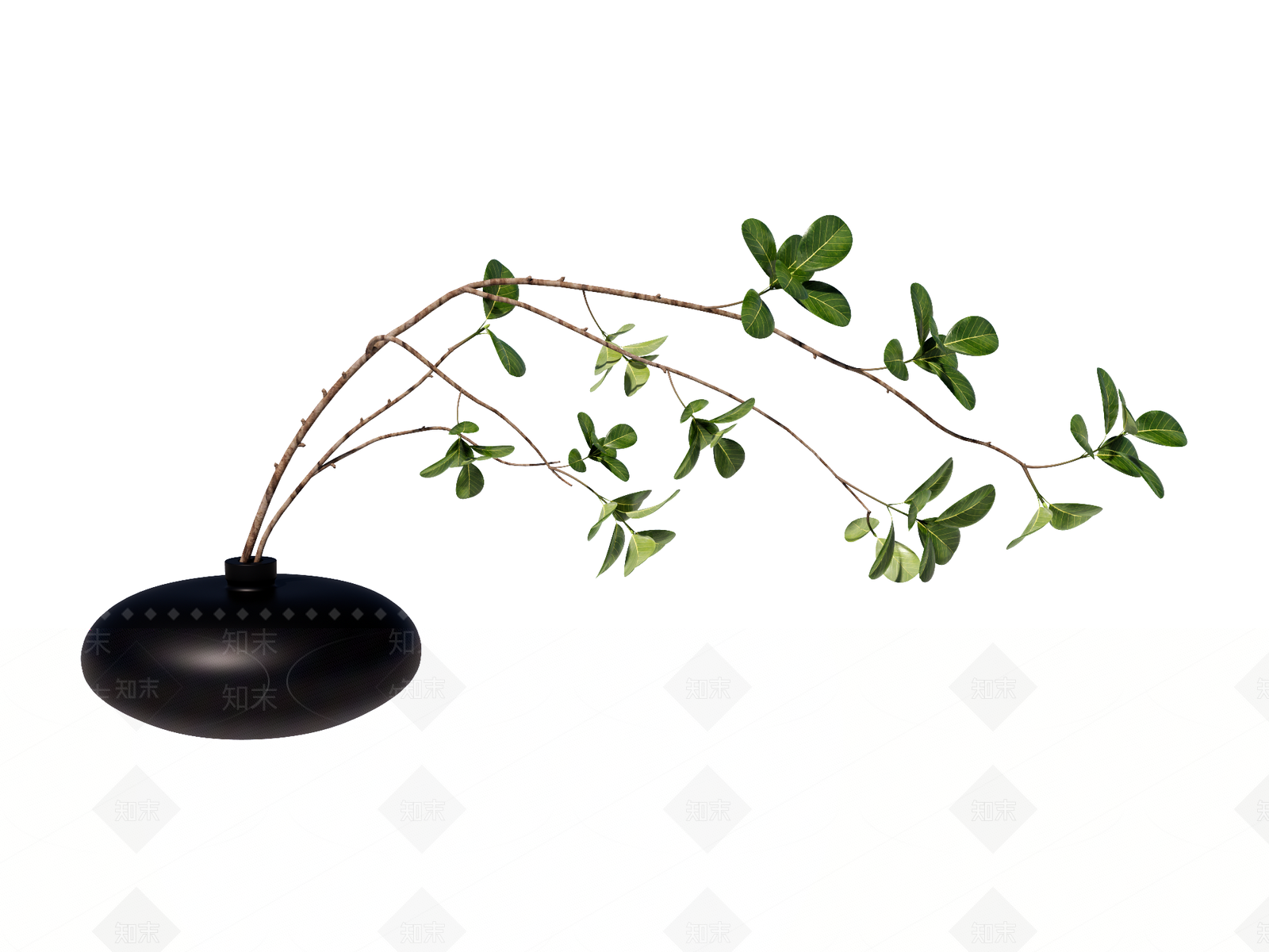 极简盆栽SU模型下载【ID:1234607907】