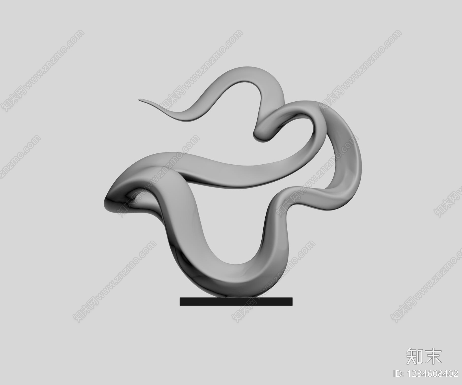 现代雕塑摆件SU模型下载【ID:1234608402】