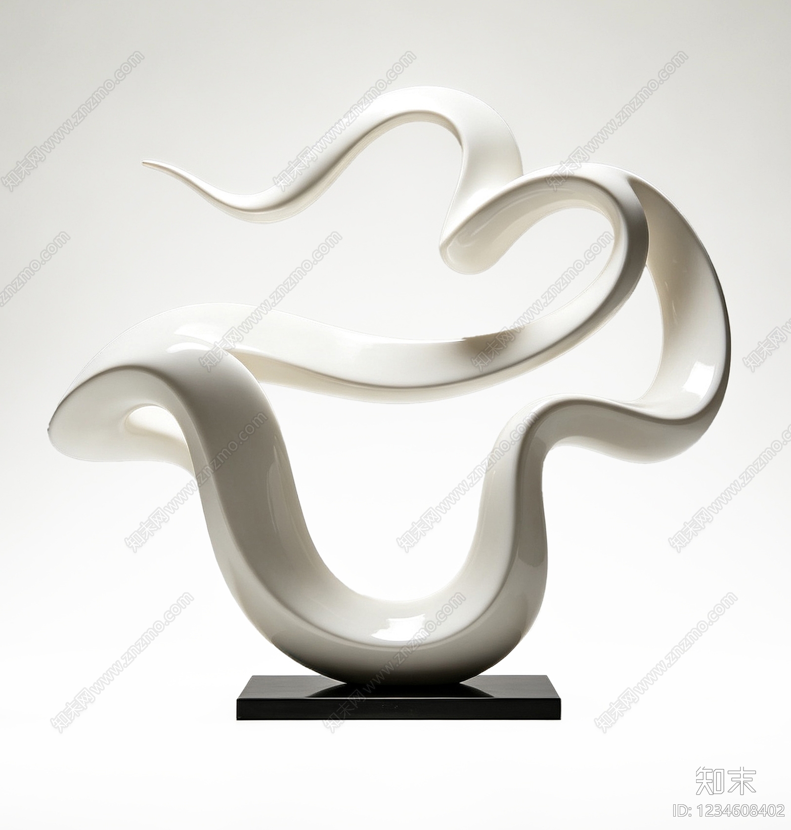 现代雕塑摆件SU模型下载【ID:1234608402】