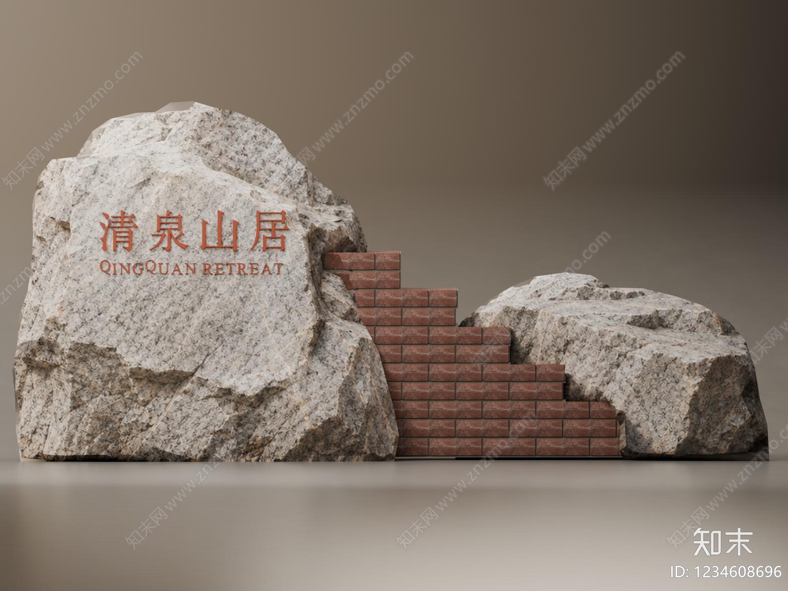 新中式景观景观导视SU模型下载【ID:1234608696】