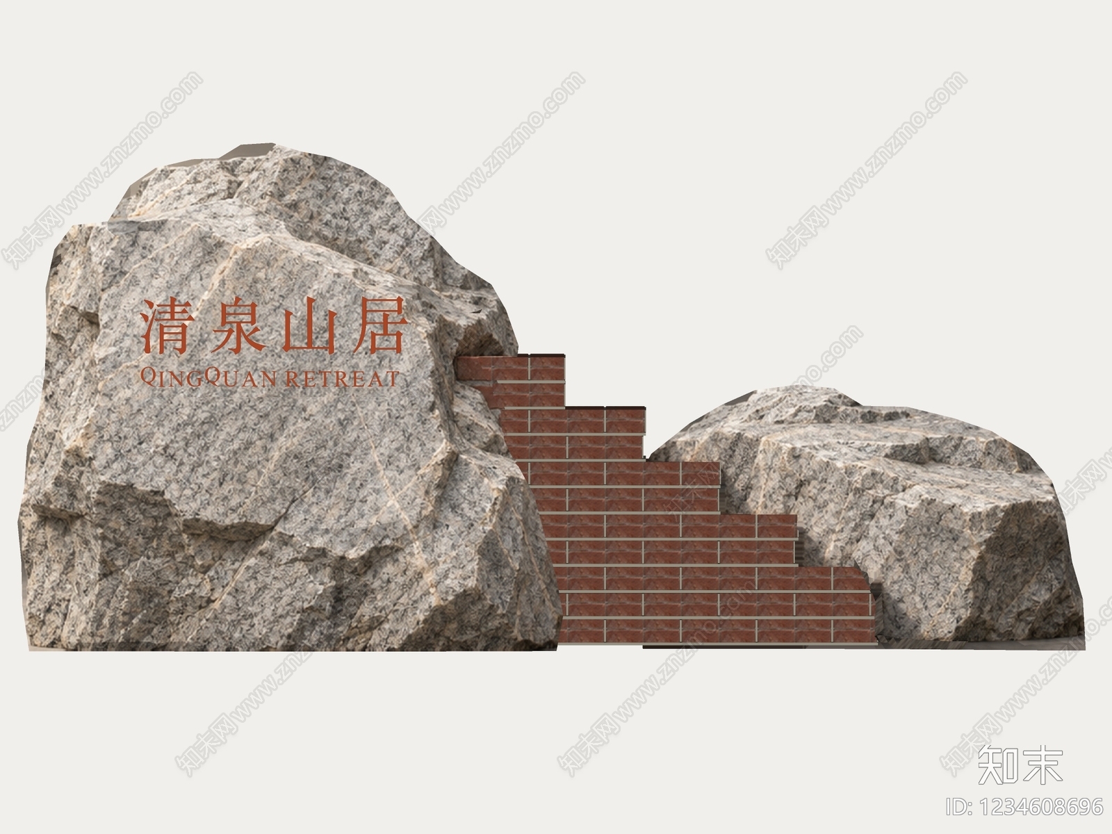 新中式景观景观导视SU模型下载【ID:1234608696】