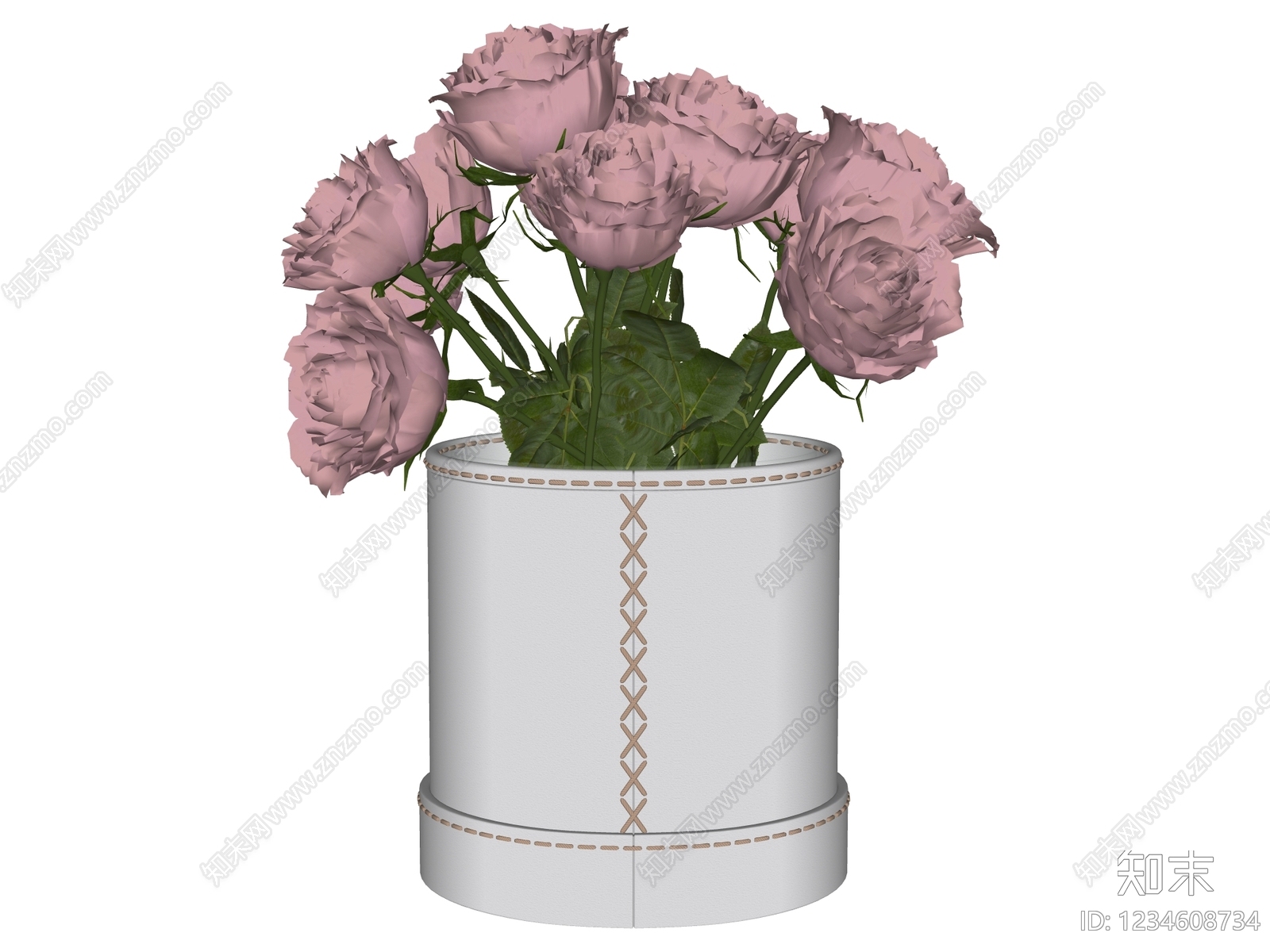 现代简约花艺SU模型下载【ID:1234608734】