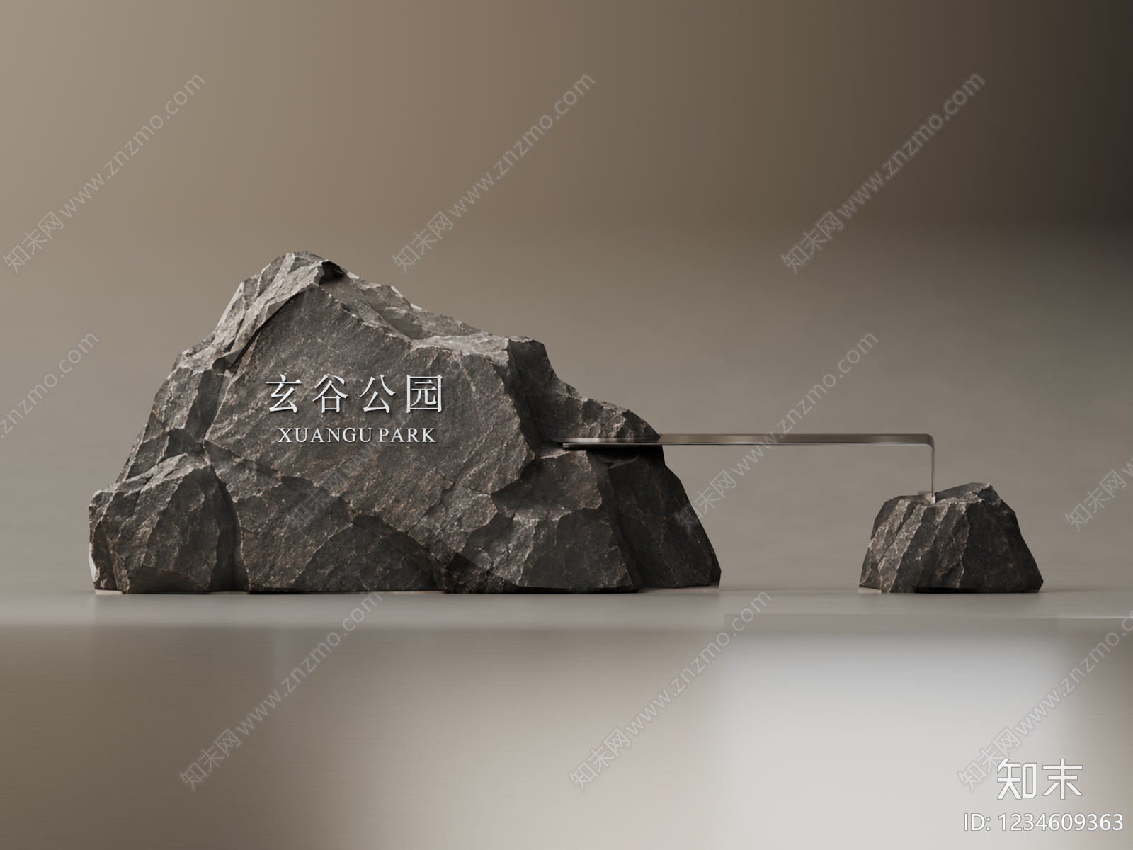 新中式景观景观导视SU模型下载【ID:1234609363】