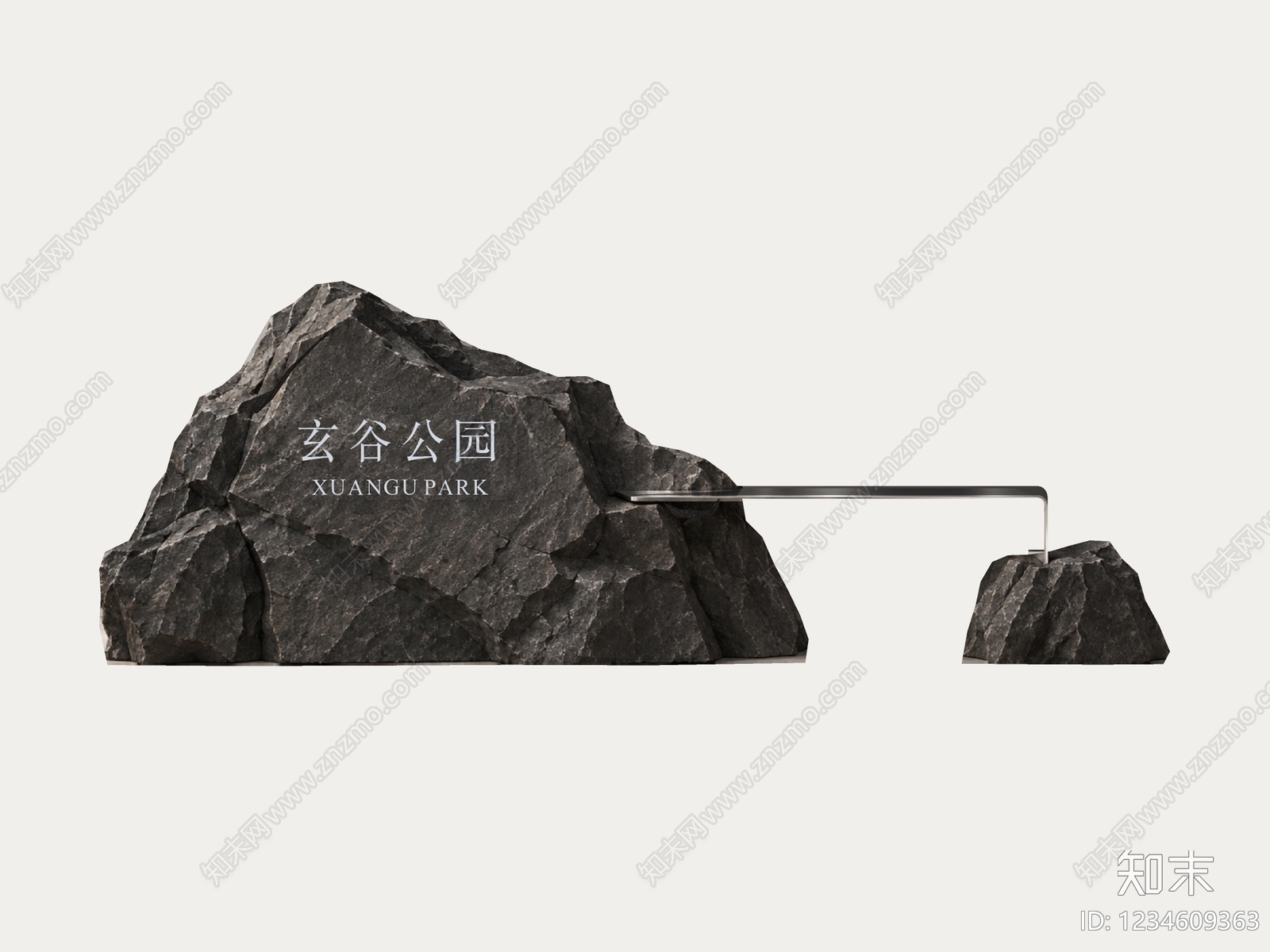 新中式景观景观导视SU模型下载【ID:1234609363】