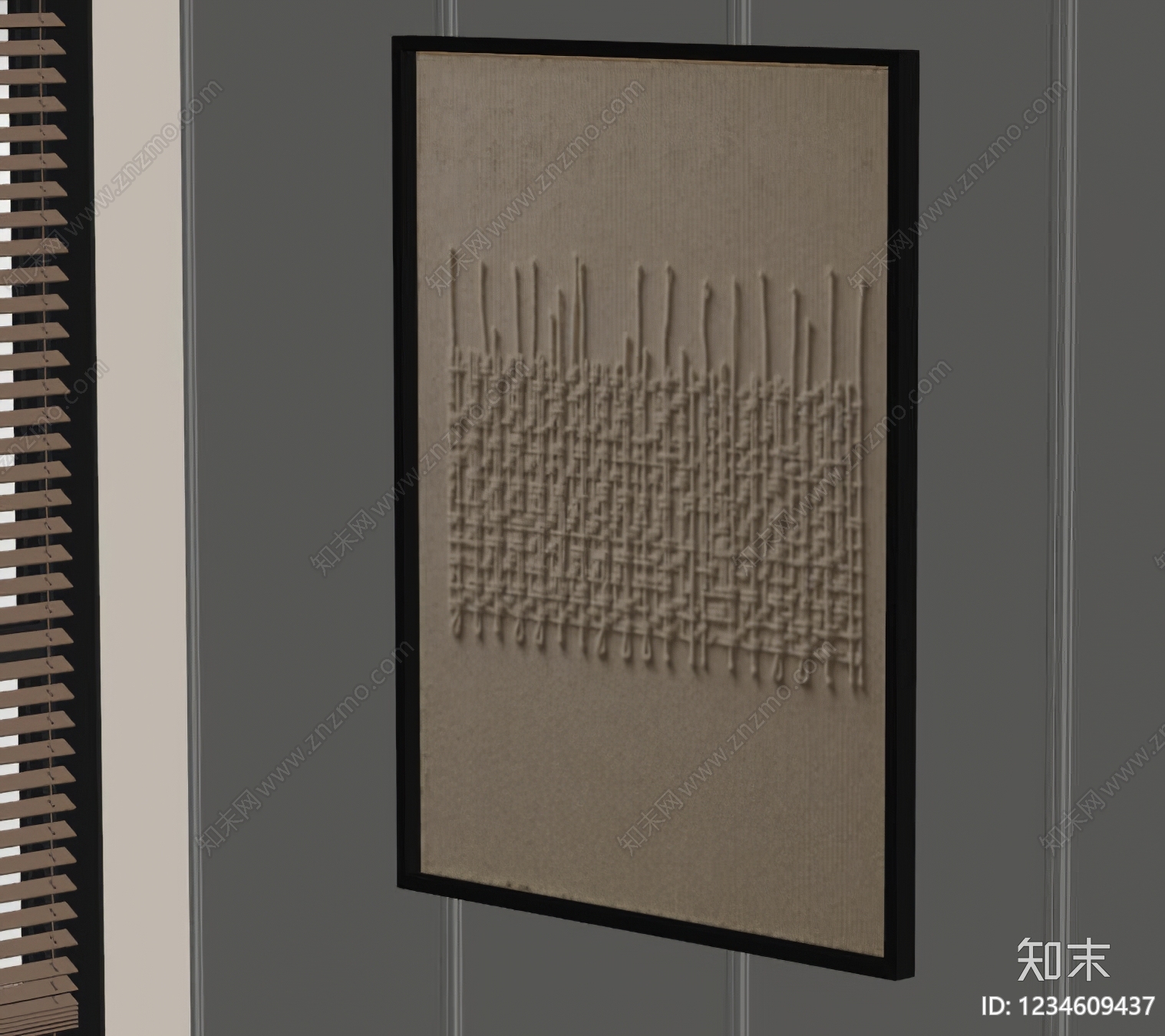 侘寂抽象画SU模型下载【ID:1234609437】