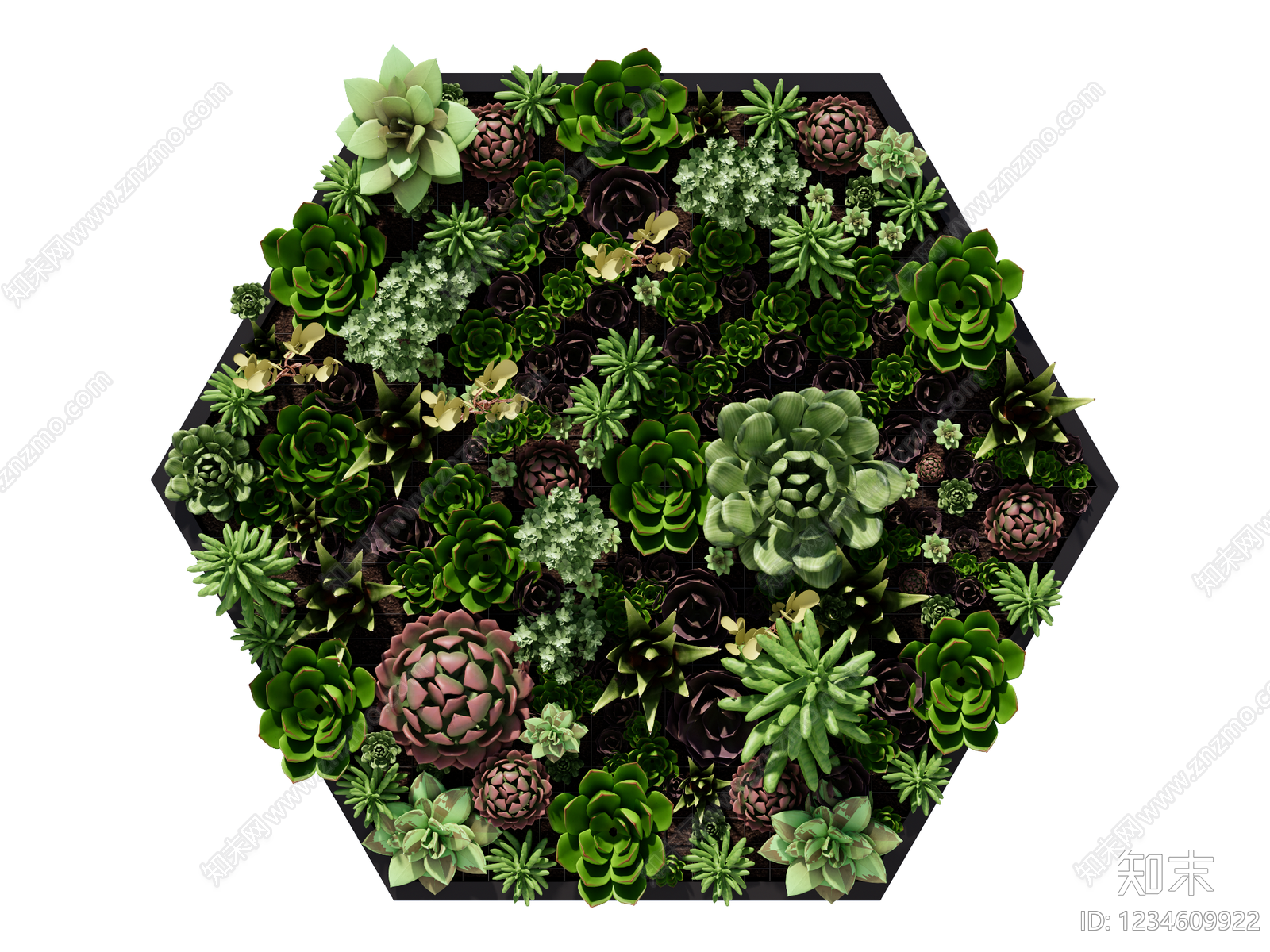 现代绿植墙SU模型下载【ID:1234609922】