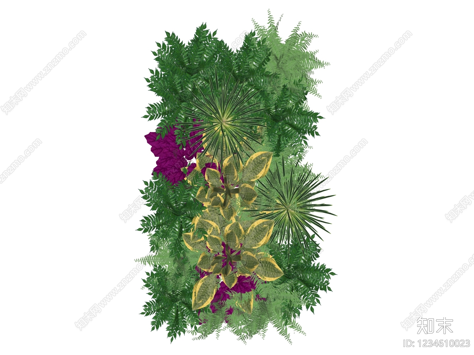 现代绿植墙SU模型下载【ID:1234610023】