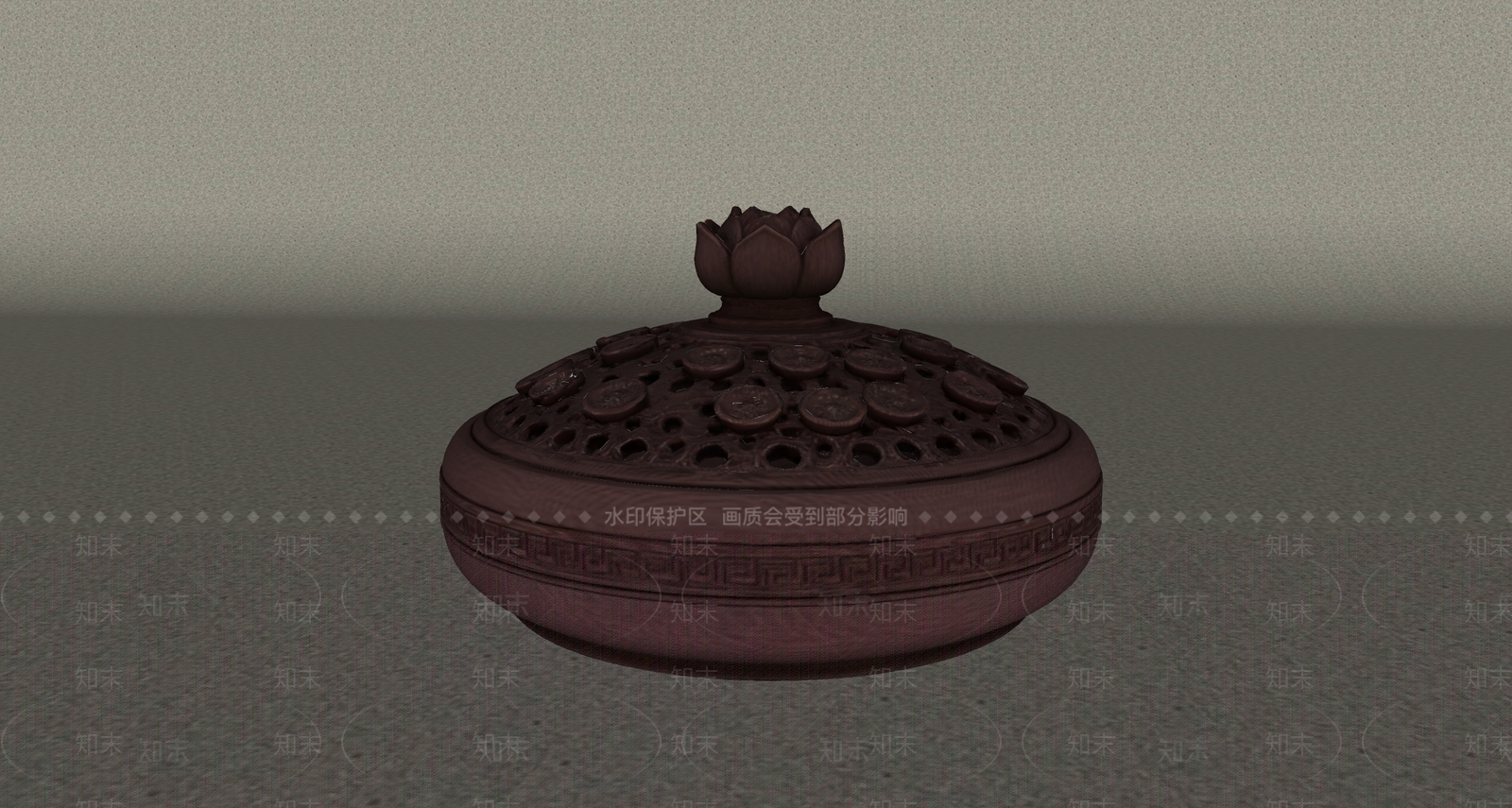 中式雕塑摆件SU模型下载【ID:1234611203】