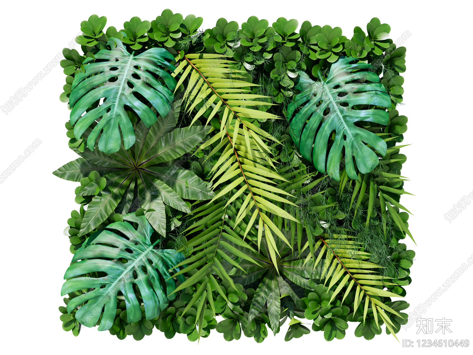 绿植墙SU模型草图