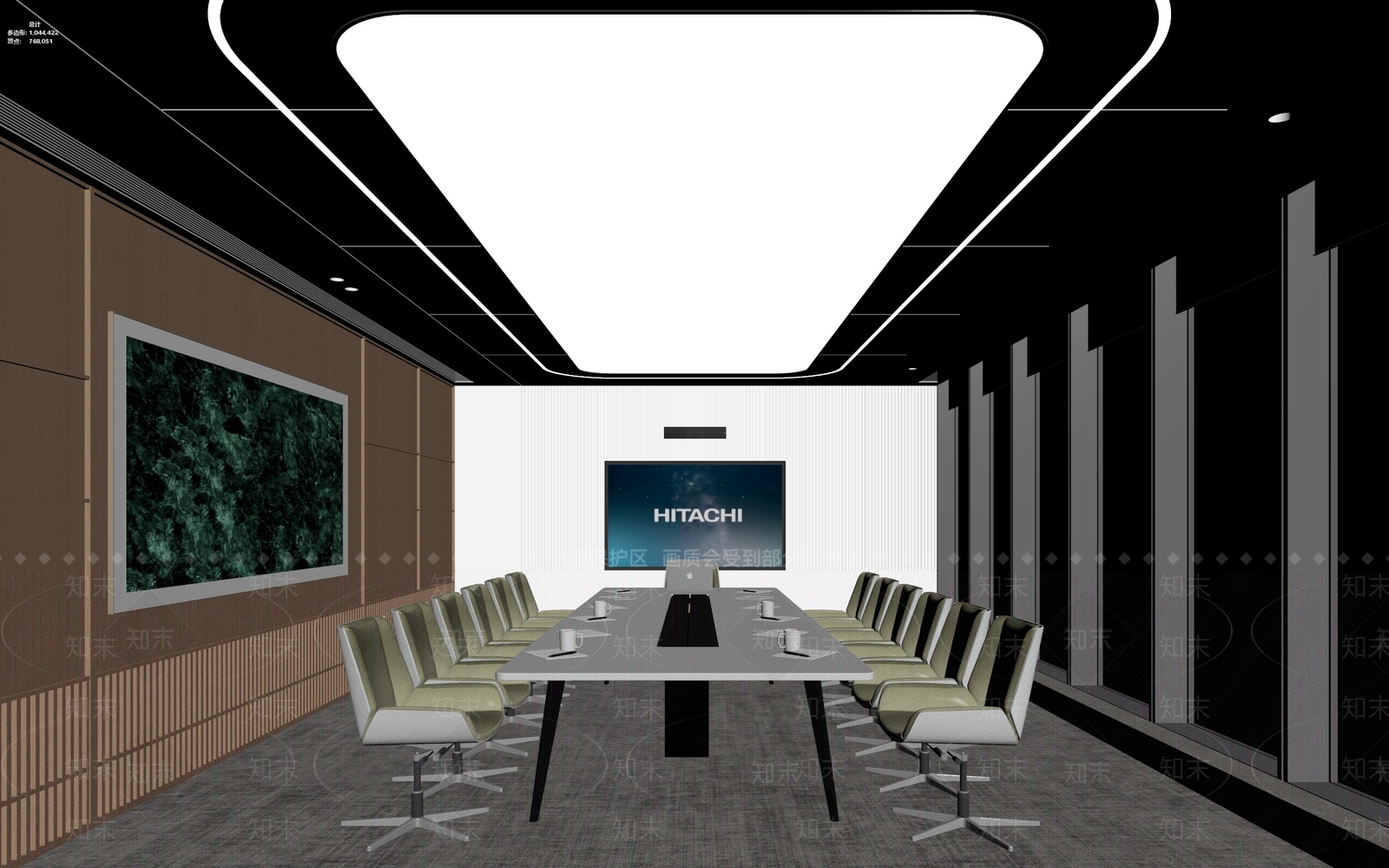 现代简约会议室3D模型下载【ID:1234610618】