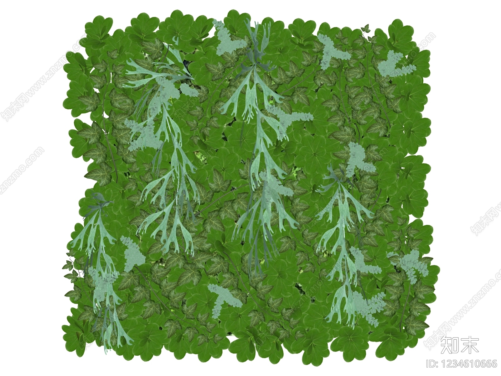 绿植墙SU模型下载【ID:1234610666】