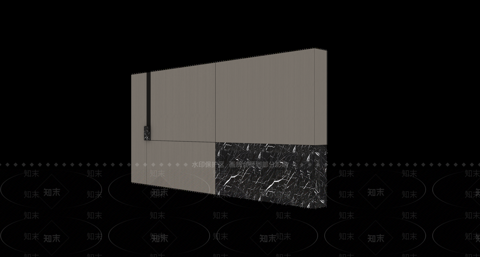 意式极简护墙板3D模型下载【ID:1234610710】