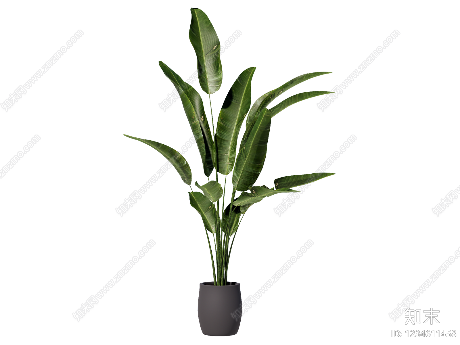 现代盆栽SU模型下载【ID:1234611458】