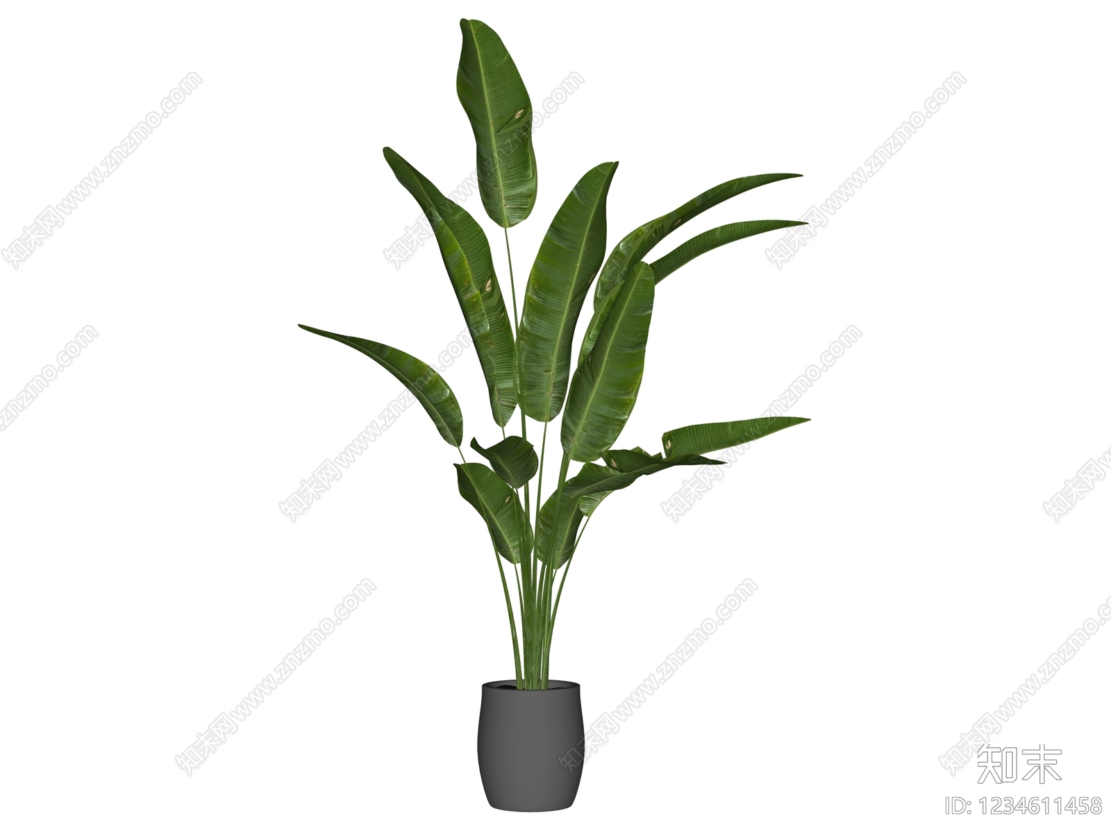 现代盆栽SU模型下载【ID:1234611458】