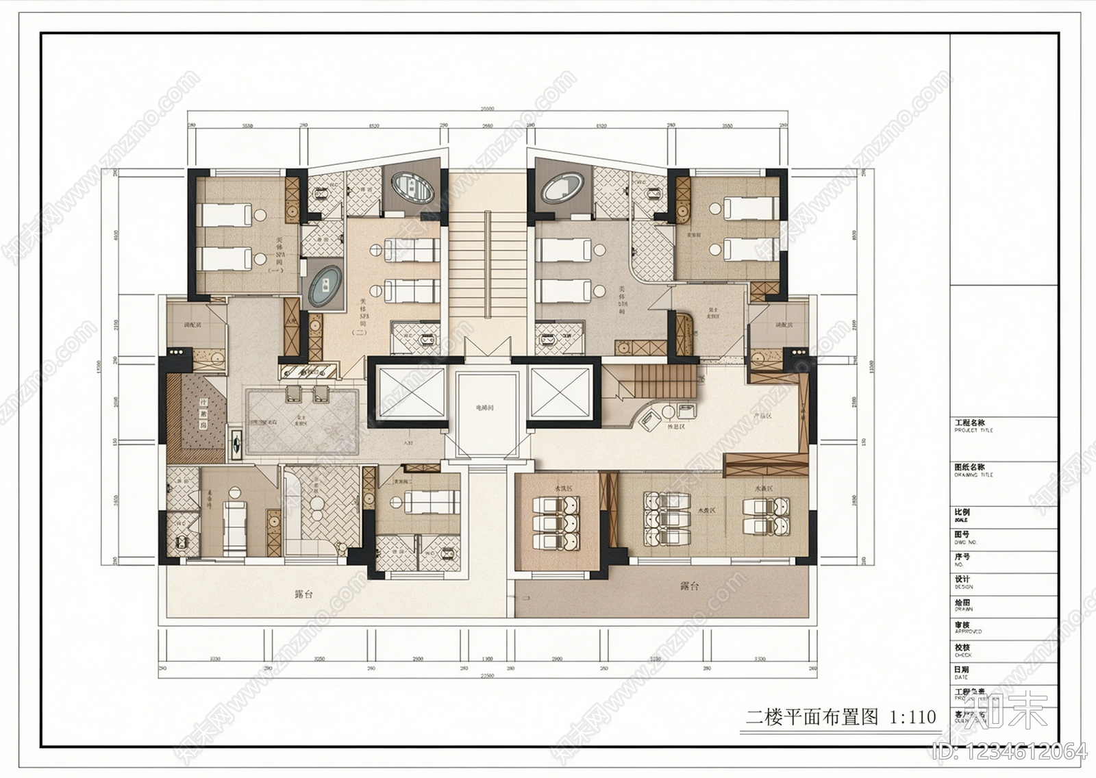 理发店cad施工图下载【ID:1234612064】