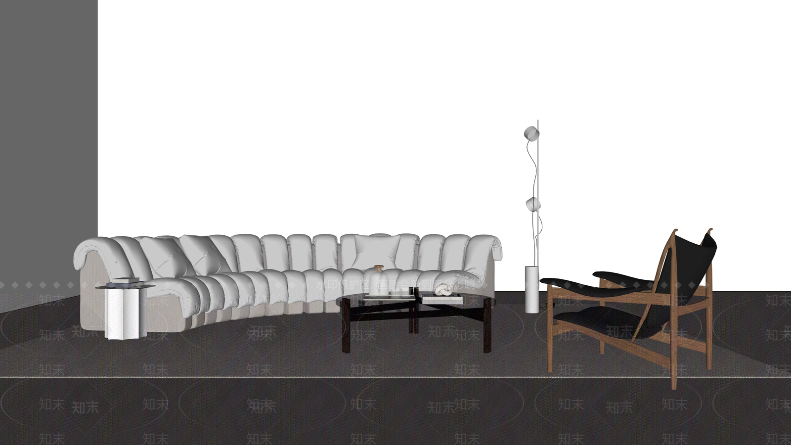 中古风沙发组合SU模型下载【ID:1234613016】