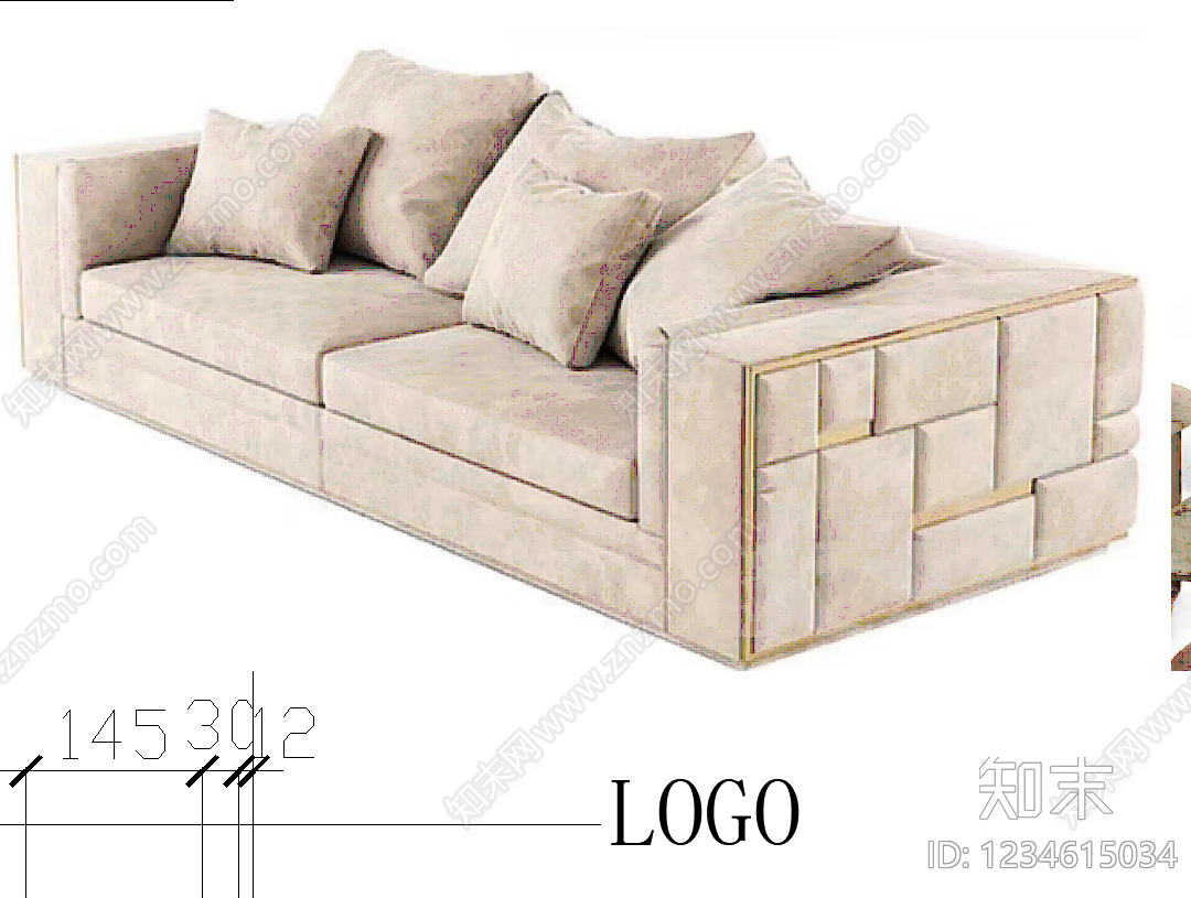 沙发cad施工图下载【ID:1234615034】