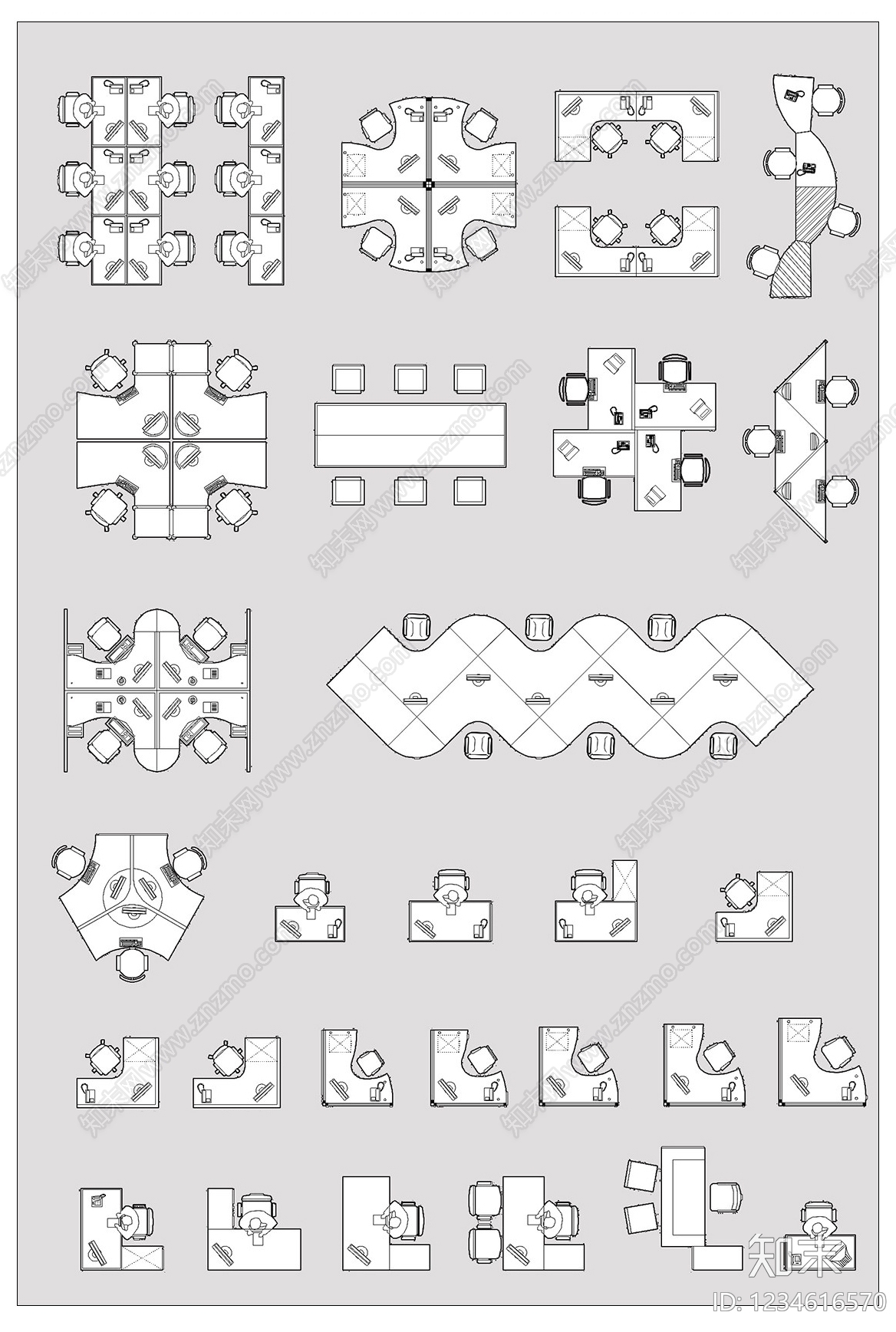 办公家具图库CAD图纸