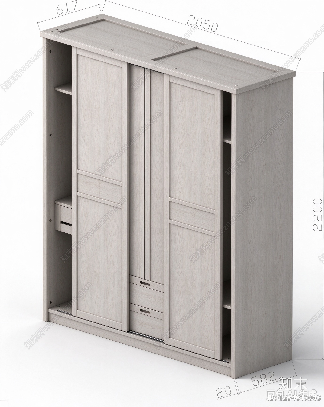 柜子cad施工图下载【ID:1234617043】
